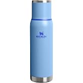 STANLEY Adventure To-Go Vacuum Bottle, 1.1 qt, Blue Sky | Insulated Stainless Steel Thermos with Cup | Pour-Through Stopper | Keep Drinks Hot or Cold | Packable for Travel | BPA-Free