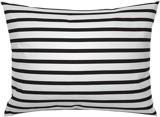 Amazon Com Roostery Pillow Sham Black And White Stripes Striped