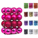 Emopeak 24Pcs Christmas Balls Ornaments for Xmas