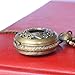 Vintage Drink Me Pocket Watch, Hmxpls Quartz Watch with Rabbit Hollow Carving Flowers Women Watches Necklace with Chain Christmas Valentine Gifts, Alice in Wonderland(Bronze)