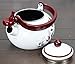 Reston Lloyd Corelle Coordinates Harmonic Hum Alert Teakettle with Fold Down Handle, Kyoto Leaves Pattern, 2-Quart Whistling