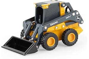 TOMY John Deere LP87341 1/50 330 P-Tier Skid Steer Loader | Die-Cast Construction Vehicle with Working Boom & Pivoting Bucket | Age 8+