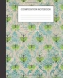 Paperback Composition Notebook: Insect Ephemera Bugs Floral College Ruled Notebook Lined School Journal Book
