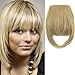 2Pcs Clip in Bangs Hair Extensions Thick Full Neat Bangs Fringe Hair Extension 8″ One Piece Clip on Front Bangs Hairpiecethumb 2