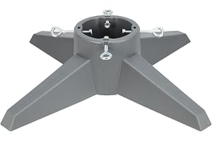 HarcoHome Christmas Tree Stand for Live Tree, Fits up to 8ft Real Tree, Sturdy Christmas Tree Holder with Spike for Real Tree, Xmas Tree Base Stand (Grey)