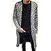 Stunner Men's Spring Slim with Hood Sweater Casual Long Cardigan CN M Grey