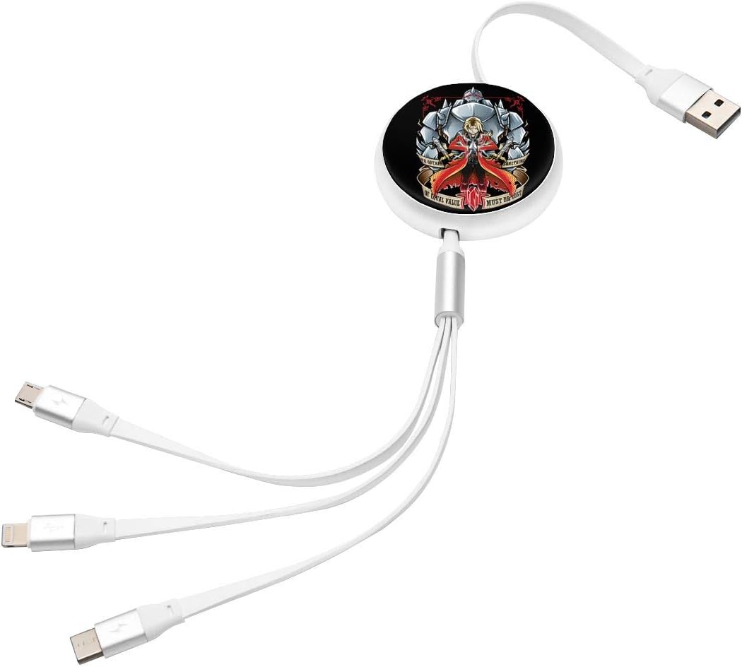 Pc Surface N C Fullmetal Alchemisti Sbrotherhood Anime Round Three In One Charging Cable Tpe Cable Aluminum Alloy Shell