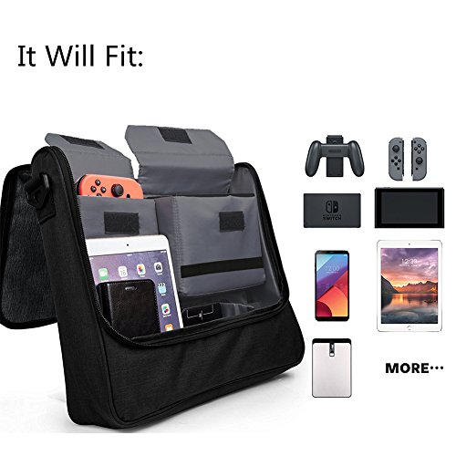 Soyan Messenger Bag for Nintendo Switch, Holds the Switch Console, Pro Controller, Dock and Other Accessories