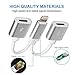 Adapter Earphones & Splitter[Sliver],CaseyPop for iPhone X /iPhone 8 Plus /iPhone 8 /iPhone 7 Plus /iPhone 7 Converter.2 in1 Dual Lightning to 3.5mm Headphone Audio & Charge Adapter