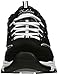 Skechers Women's D'Lites ME TIME Wide Fashion Sneaker, Black/White, 9.5 W US