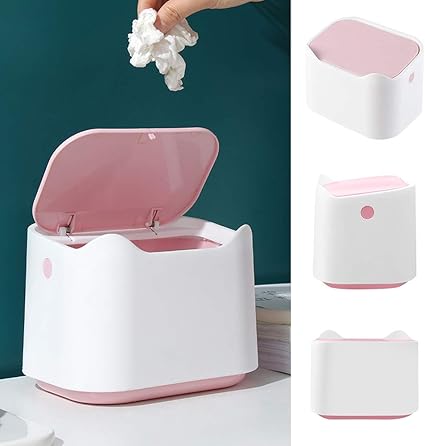 Amazon Yibaision 卓上ゴミ箱 ふた付き ミニゴミ箱 押し弾ける式 ゴミ袋 隠せる 可愛いゴミ箱 雑貨 くず リモコン 小物入れ 収納ボックス オフィス キッチン リビングルーム ベッドルーム 車載 トイレダストボックス防水 防臭 お手入れ 縦型 Yibaision フタ付きゴミ箱