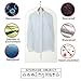 EANXO Garment Bag for Storage 60 inch Lightweight Clear White PEVA Breathable Winter Coats Bags (Set of 6) with Study Full Zipper for Long Dress Clothes Storage Closet