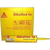 Sika, Sikaflex 1A, One Part Polyurethane Caulk, Elastomeric Construction Sealant/Adhesive, Premium Grade High Performance, Moisture-Cured, Non-Sag, Horizontal, 10.3 Fl Oz, Color Limestone, Six Pack