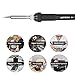 Meterk Soldering Iron Kit, 14 in 1 Adjustable Temperature Welding Soldering Iron with ON/OFF Switch 5pcs Soldering Tips Solder Sucker Desoldering Wick Solder Wire Anti-static Tweezers Iron (black)