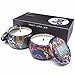 【Mother's Day】Scented Candles Gift Set of 2 Pack 100% Natural Soy Wax in White Tea & Rose Fragrances,Strongly Scented for Stress Relief and Aromatherapy, Option and Portable Travel Supplies