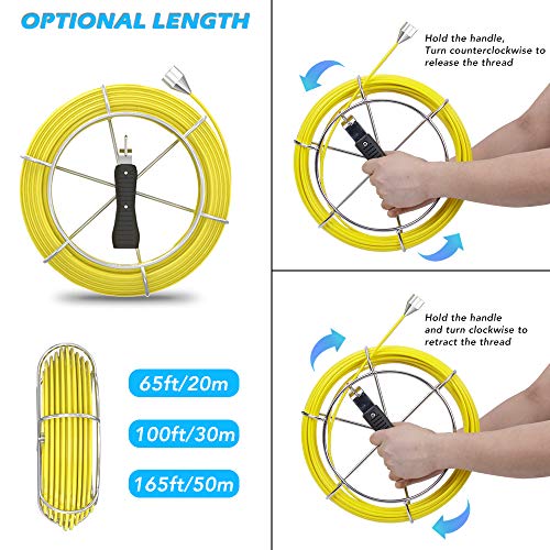 Wifi Endoskopkamera für Android/ios, Profi Drahtloses Kanalkamera 30m mit DVR-Funktion und 7" Farb-LCD-Bildschirm Industrielle Rohrkamera IP68 Wasserdicht für Klempner Ingenieur Rohr-Inspektionskamera – Bild 7