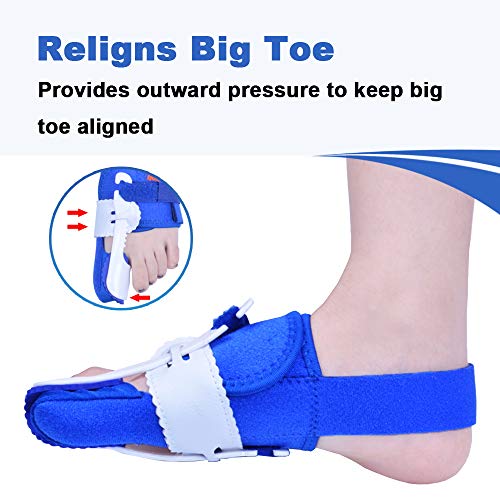 Bunion Corrector [Pair] - Improved Bunion Splint Big Toe Straightener Separators for Hallux Valgus Pain Relief Fits Men & Women - Thumbnail 6