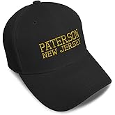 Custom Baseball Caps for Men & Women Embroidered New Jersey Paterson Nj Nje. Jerseyan Acrylic