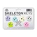 Genuine Fred Skeleton Keys Glow-in-The-Dark Key Covers, Set of 6
