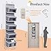 Magicfly Over the Door Organizer with 5 Large Pocket Clear Windows Wall Hanging Storage for Pantry Baby Nursery Bathroom Closet Dorm, Grey