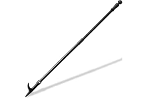 BsBsBest Fire Poker for Fire Pit, 46 Inch Extra Long Portable Campfire Poker for Fireplace, Camping, Wood Stove, Outdoor and Indoor Use, Rust Resistant Stainless Steel Black Finish