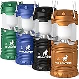 MalloMe LED Camping Lantern Flashlights Camping Gear Accessories Equipment - Great for Emergency, Tent Light, Backpacking, 4 Pack Gift Set