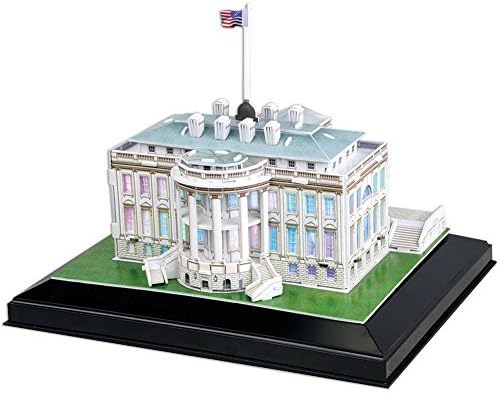White House Cubic 3D Puzzle Model LED Lighting - 1600 Pennsylvania Avenue DC