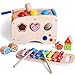 bodolo 3 in 1 Wooden Educational Set Pounding Bench Toys with Slide Out Xylophone and Shape Matching Blocks for Kids Baby Toddlers 1 2 3 Year Old…