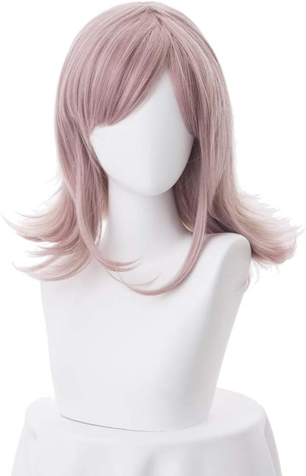 MUZI WIG Nanami ChiaKi Cosplay Wig, Danganronpa Anime Wig with Free Wig Cap Girls Women Synthetic Hair Fashion Dress Up Accessories