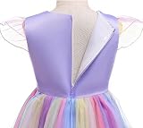 URAQT Unicorn Costume Purple Dress with Necklace Headband Kids Toddlers 150cm view 3