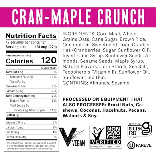 UNCLE CRUMBLES, GRANOLA CRAN MAPLE CRUNCH, 11 OUNCE