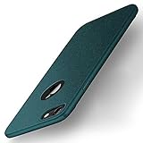 iPhone 7 Case, Yihailu Smoothly Rock Sand Matte Shield Hard Cover Skin Shockproof Ultra Thin Slim Full Body Protective Scratch Resistant Slip iPhone7 Cover (Dark Green)