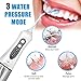 Openuye Water flosser, Cordless Water flosser,Oral Irrigator,3-Mode USB Rechargeable Water Dental Flosser,IPX7 Waterproof High Frequency Pulsed Water Column Flosser with 4 Jet Tips