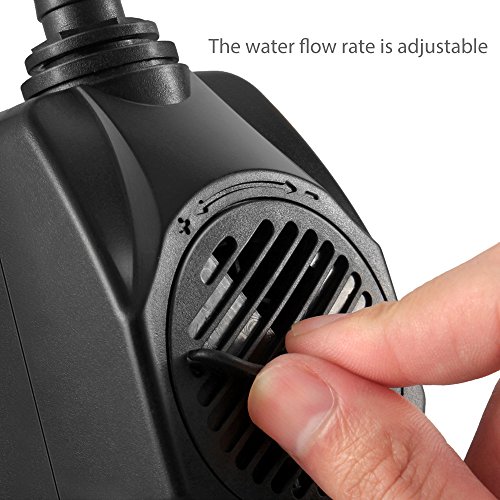 OBVIS 265 GPH Submersible Pump Indoor Outdoor Water Fountain Pond Aquarium Quiet US Plug