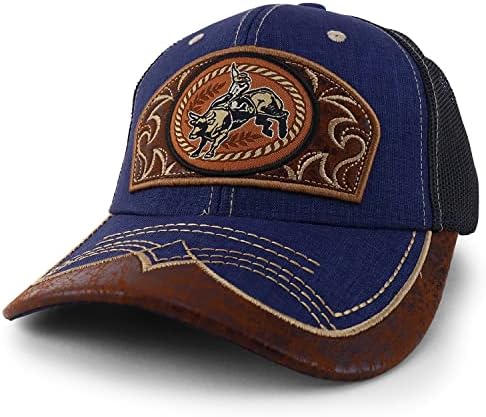 Cowgirl Western Trucker Hat with Metal Horse Embellishment PU Leather Cowgirl Trucker Hat, Cowboy Trucker Hat, Western Hat, Cute  main image 3
