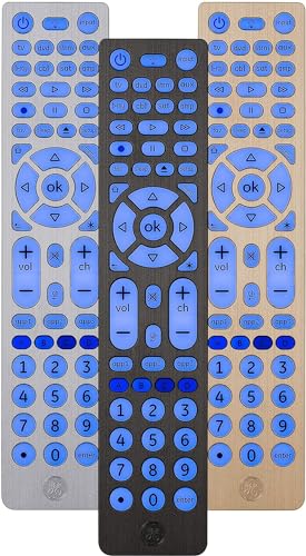 GE Backlit Buttons Universal Remote Control, Samsung TV Remote Control Replacement, Samsung Remote Control for Smart TV, Roku Remote Replacement, Vizio, LG TV, Sony, Apple TV, 8-Device, Black, 37123