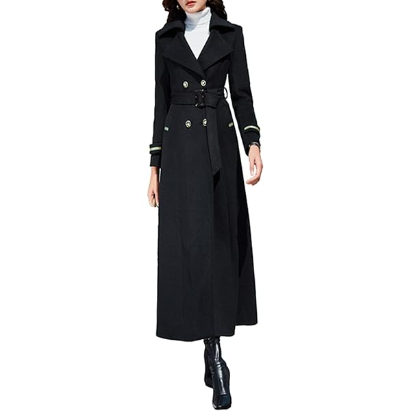 Amazon.com: PLAERPENER Women's Max-Length Wool Blend Overcoat