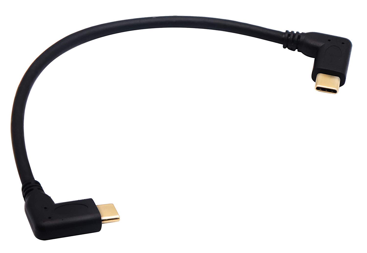 zdyCGTime Type c 3.1 Extension Cable 90 Degree USB 3.1 Type C Male to Male Gen 2 (10Gbps) Connector Extension Cable, Supports, Data, Audio, Video Cable(20CM, M/M)