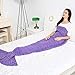 Kihanny Living Room Mermaid Tail Knit Crochet Mermaid Blanket for Kids and Adults, 71