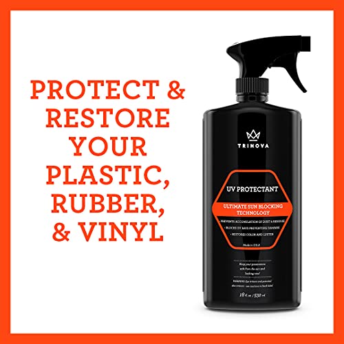 TriNova UV Protectant Spray for Vinyl, Plastic, Rubber, Fiberglass, Leather & More Prevents