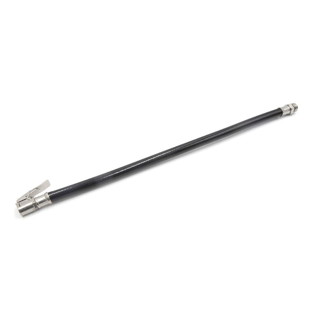 sourcing map Flexible Clip on Air Tyre Tire Chuck Inflator Rubber Hose