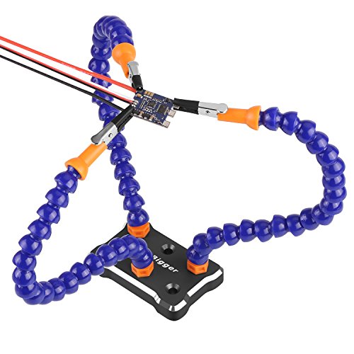 Strange Third Hand Three Arms Aluminum Alloy CNC Soldering Station (Black)