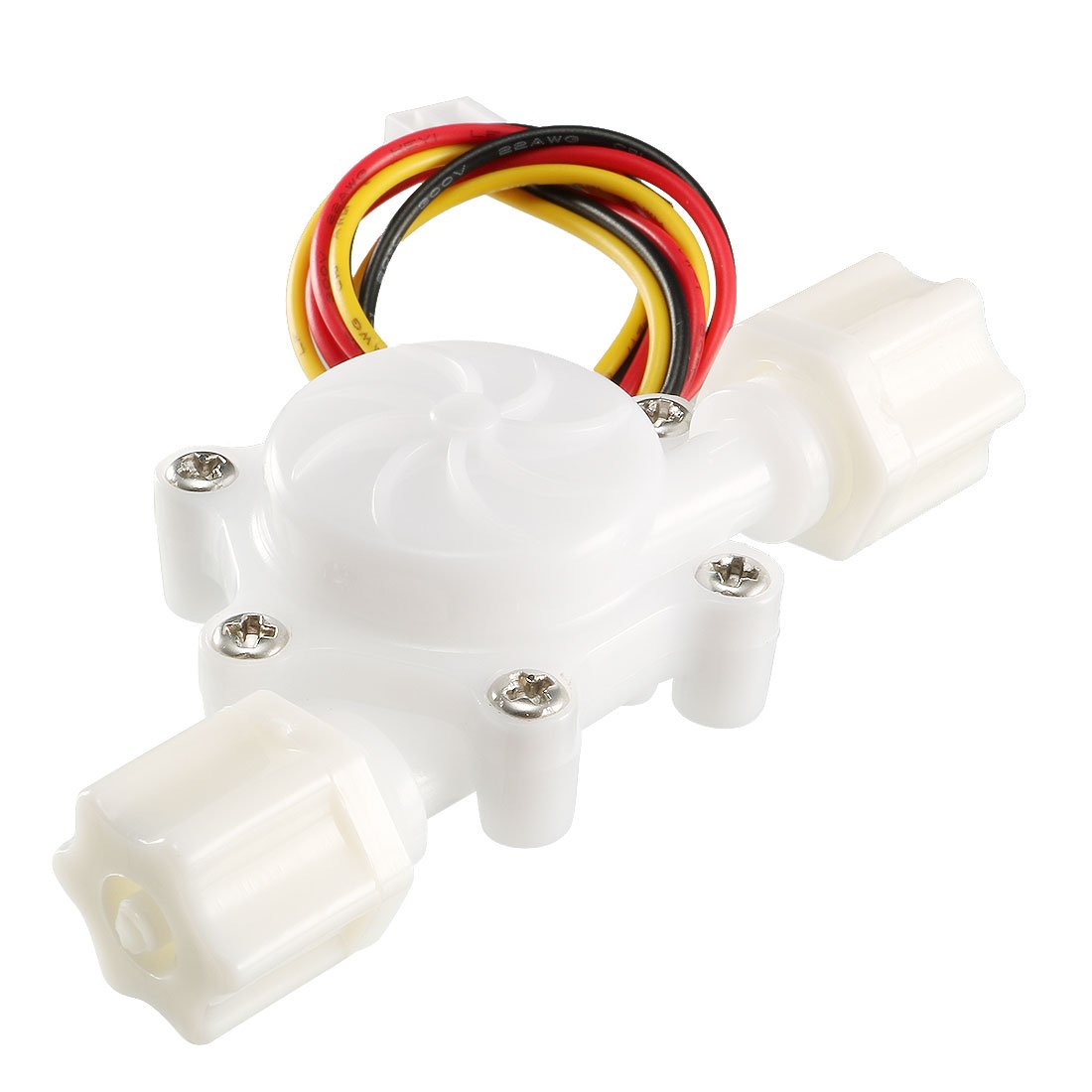 Sourcingmap 1/4" Hall Effect Water Flow Sensor Switch Flowmeter Fluid Counter DC5V 0.15-1.5L/min SEN-HZ06W