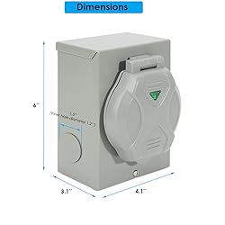 Veepeak 50 Amp Generator Inlet Box with Pre-Drilled