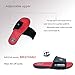 FUNKYMONKEY Men's Slide Sandals Adjustable Slip on Slipper (10 M US, Red/Blue)
