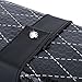 Pilot Automotive SWR-0208 Pilot Premium Black Diamond Stitch Accordion Sunshade Featuring a Swarovski Crystal