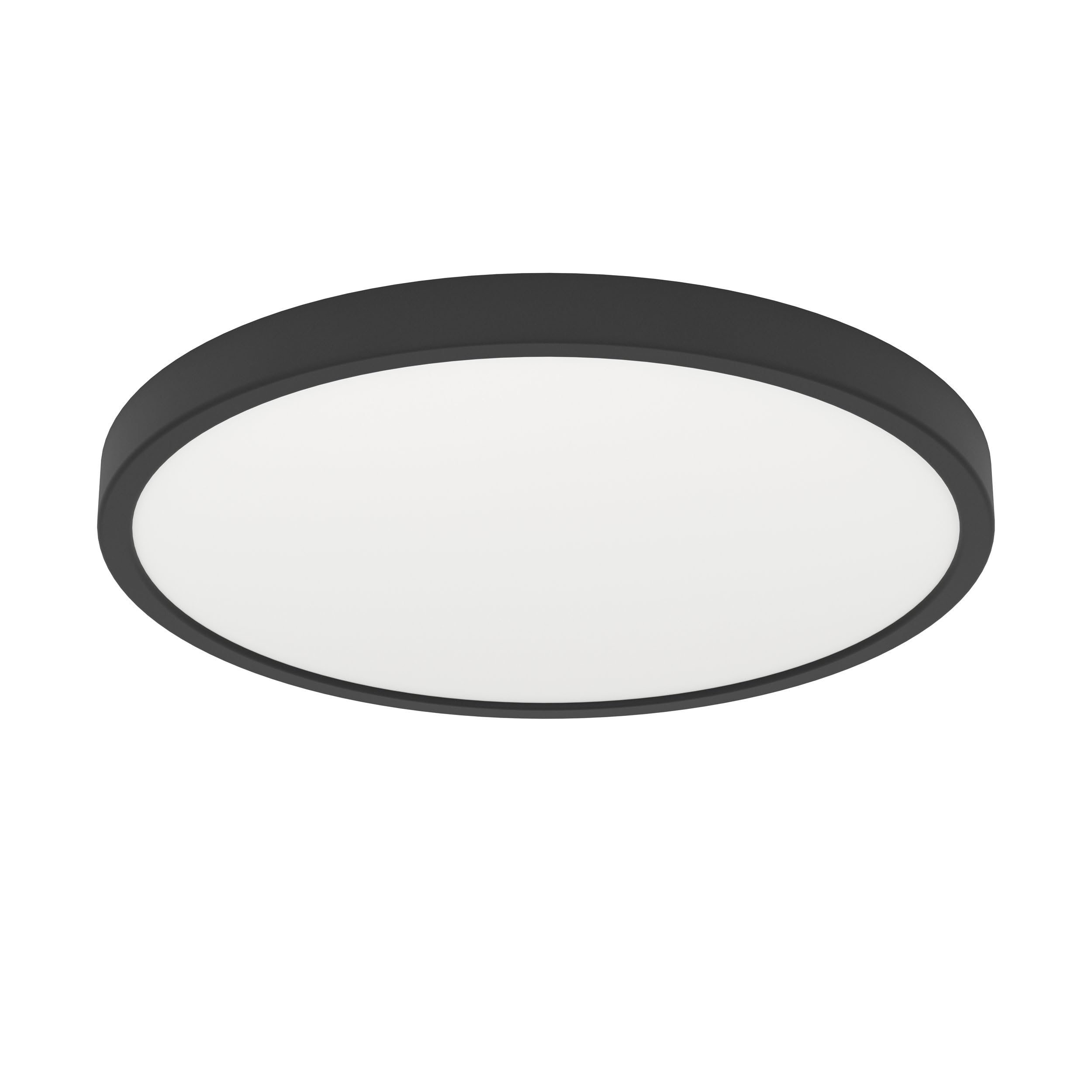 Eglo LED Ceiling Light Fitting Fueva 6, Round Ceiling lamp, Flush Light Fixture, Plastic in Black and White, Ceiling Lighting Warm White-Cold White, ⌀ 39 cm