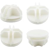 Lamvbls 24 Pcs White Wire Cube Connectors, 8 Slots Plastic Grid Cube Organizer Connector for Modular Closet Storage &amp; Wire Shelving