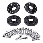 ZY Wheel 4pcs 15mm 5x100 5x112 Black Hubcentric Wheel Spacers Forged Aluminum w/ 20pc Lug Bolts 45mm Long for Audi TT A3 A4 A6 A8 S4 S6 S8 Volkswagen Jetta Golf GTI R32 Corrado Beetle EOS CC Passat