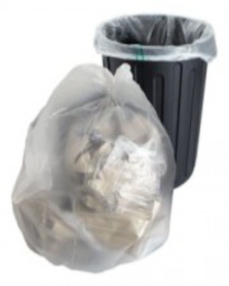 50 Large Clear Plastic Polythene Bin Liners Bags Sacks Size 18 x 29 x 39" Refuse Rubbish Waste Recycling Dustbin
